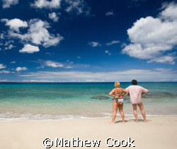 "Vacationers on Beach" Hope it brings a smile to your fac... by Mathew Cook 